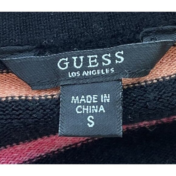 VTG Guess Y2K Cropped Top Small Multicolor Striped Rainbow Ruffle Coquette - Picture 7 of 10